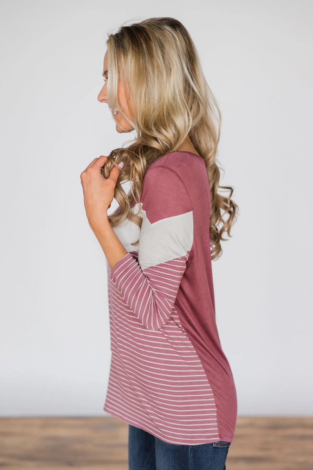 Keeping Promises Striped Top ~ Wild Strawberry
