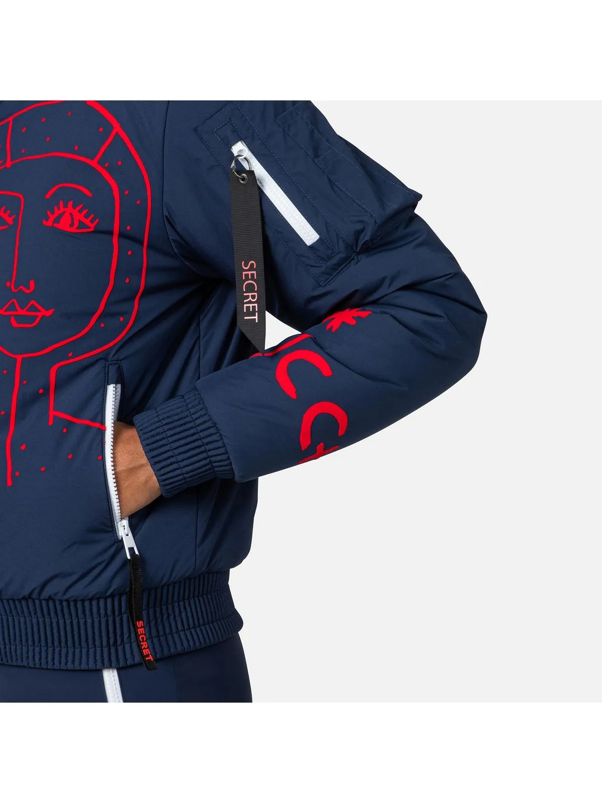 Kurtka narciarska damska Rossignol W Yety Fleecy Bomber Jkt niebieski