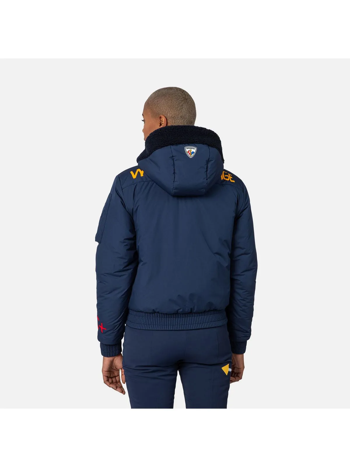 Kurtka narciarska damska Rossignol W Yety Fleecy Bomber Jkt niebieski