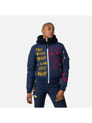 Kurtka narciarska damska Rossignol W Yety Fleecy Bomber Jkt niebieski
