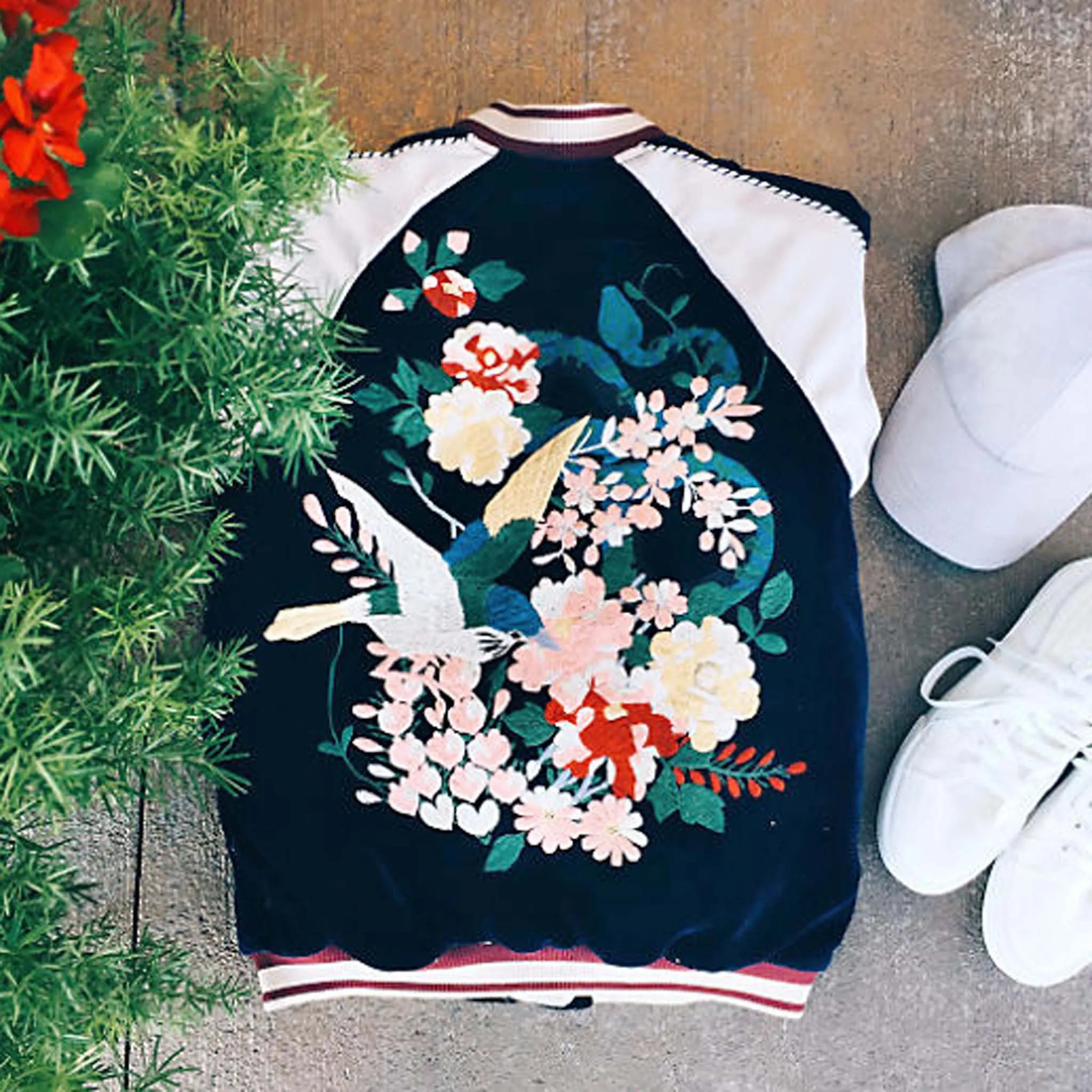 La Fleur Velvet Bomber Jacket (wholesale)
