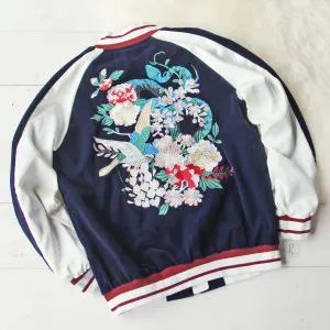 La Fleur Velvet Bomber Jacket