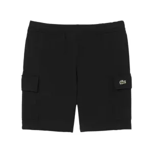 LACOSTE COTTON FLEECE CARGO SHORTS