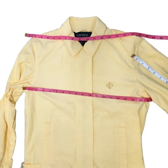 Lauren, Ralph Lauren. 100% Cotton, Light yellow Jacket. PS NWT