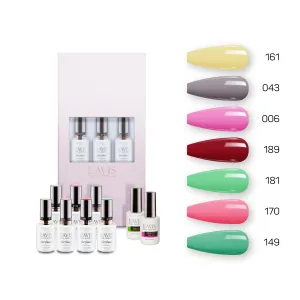 Lavis Holiday Collection: 7 Gel Polishes, 1 Base Gel, 1 Top Gel - Set 11 - 161; 043; 006; 189; 181; 170; 149   BT