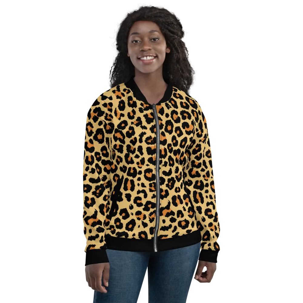 Leopard Skin Bomber Jacket