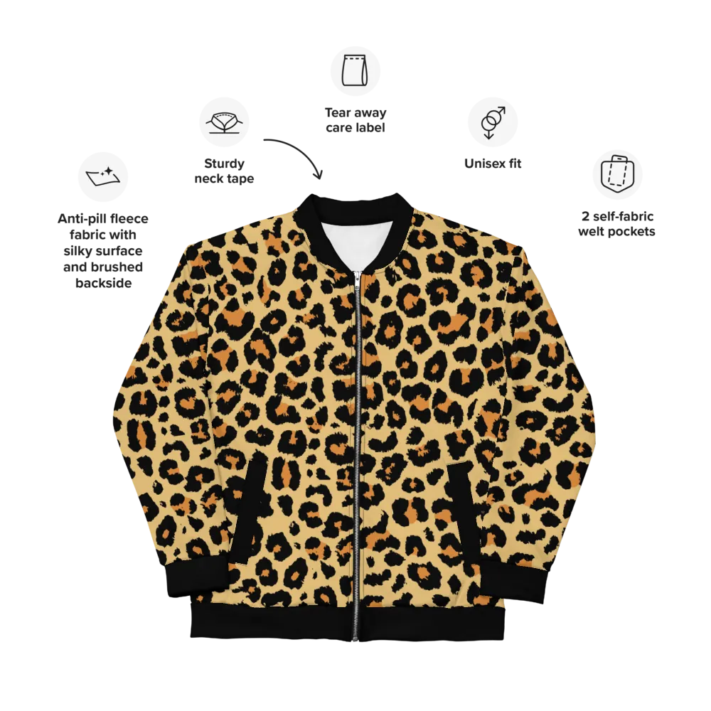 Leopard Skin Bomber Jacket