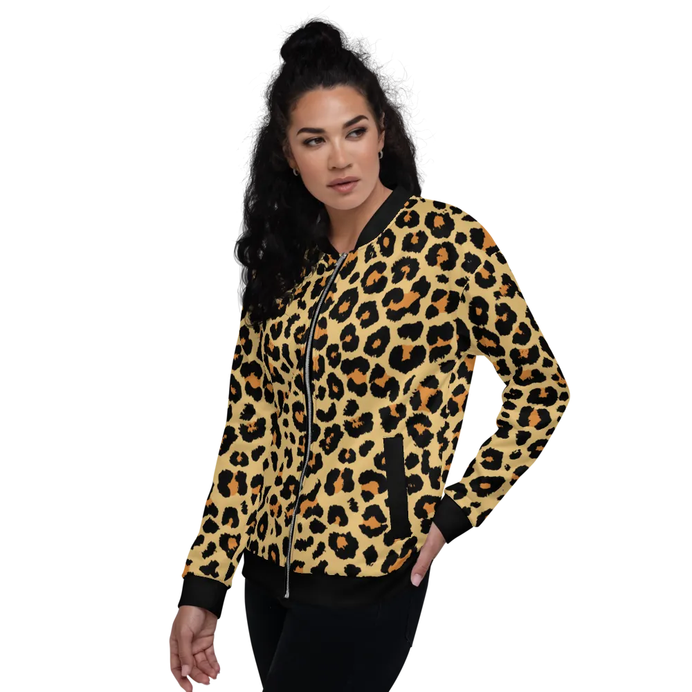 Leopard Skin Bomber Jacket