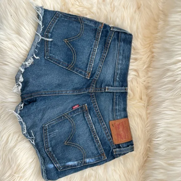 LEVIS 501 DENIM BLUE &amp; BLACK SHORTS BUNDLE SZ 25