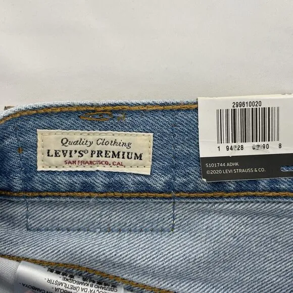 Levi's 501 Mid-Rise Distressed Cuff Denim Shorts size 30 NWT