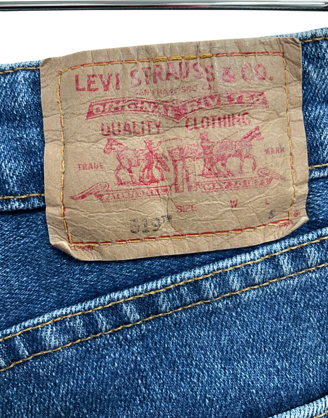 levis Blue Low Stretch Denim Shorts UK S
