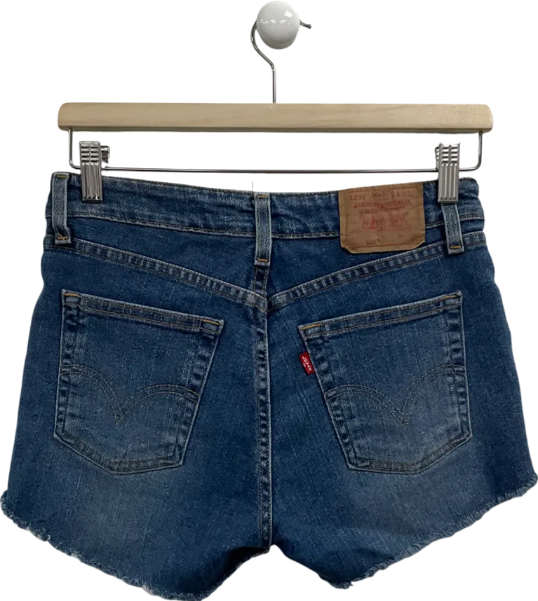 levis Blue Low Stretch Denim Shorts UK S