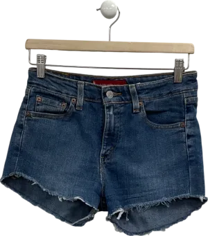 levis Blue Low Stretch Denim Shorts UK S