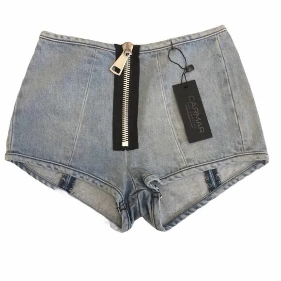 LF CARMAR Constance Denim Zip Front Shorts