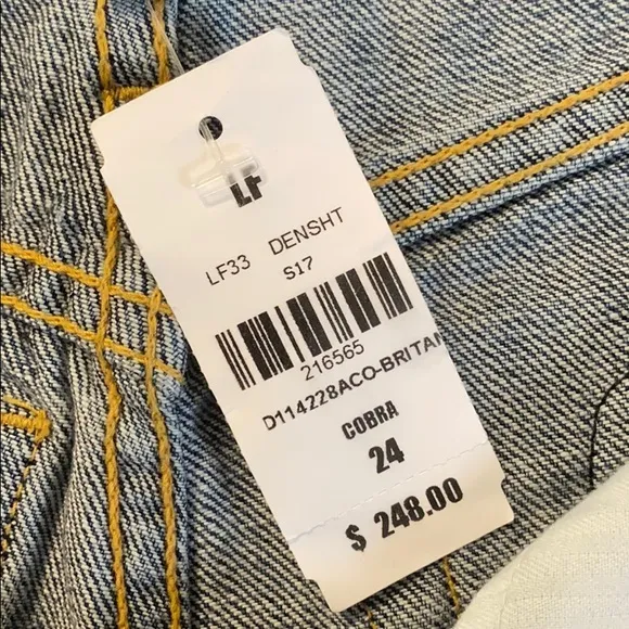 LF denim Snake shorts