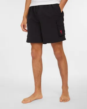 LFC Mens Cargo Swim Shorts Black