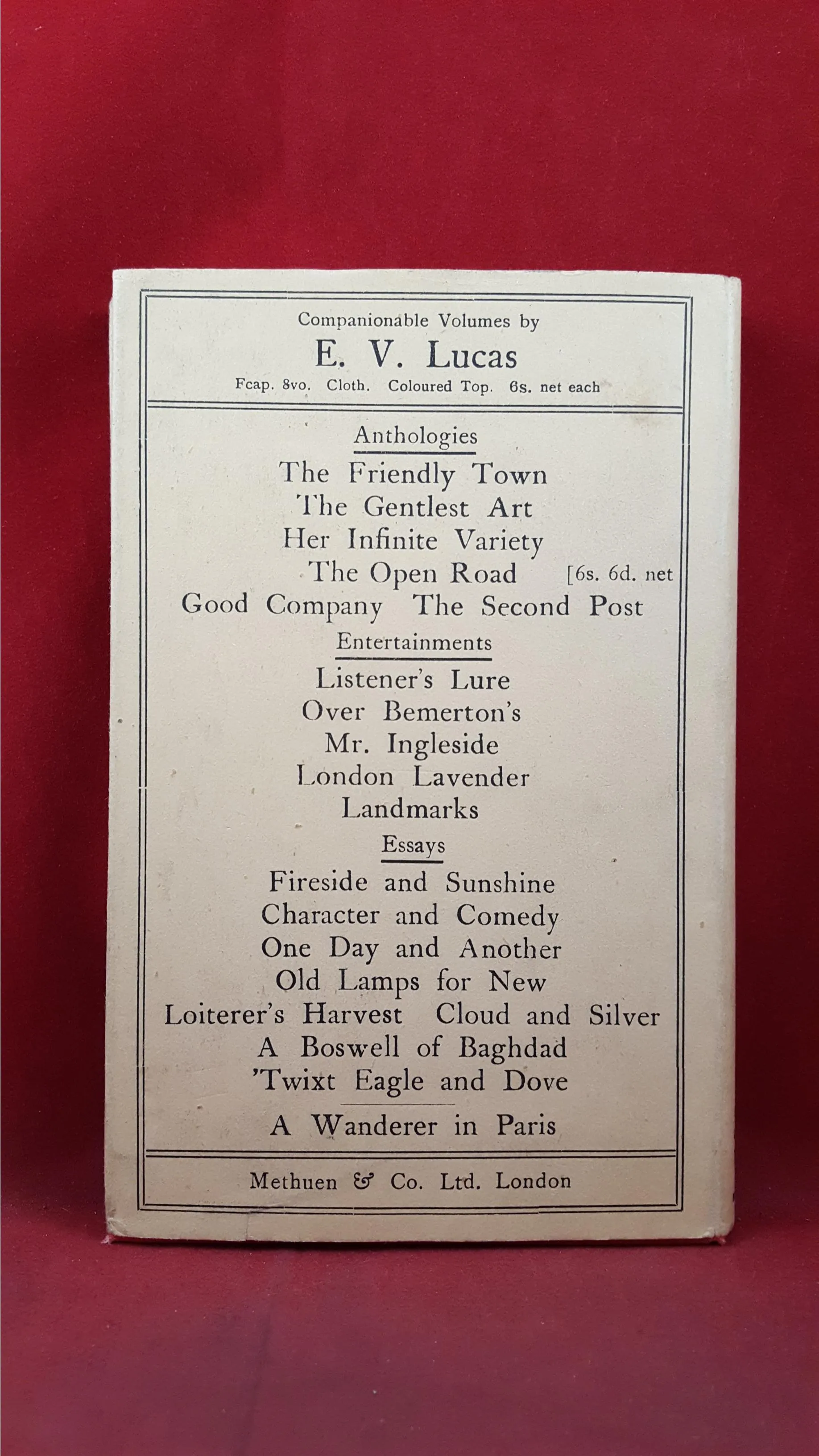 Lieut. A P Herbert - The Bomber Gipsy & other Poems, Methuen & Co, 1919