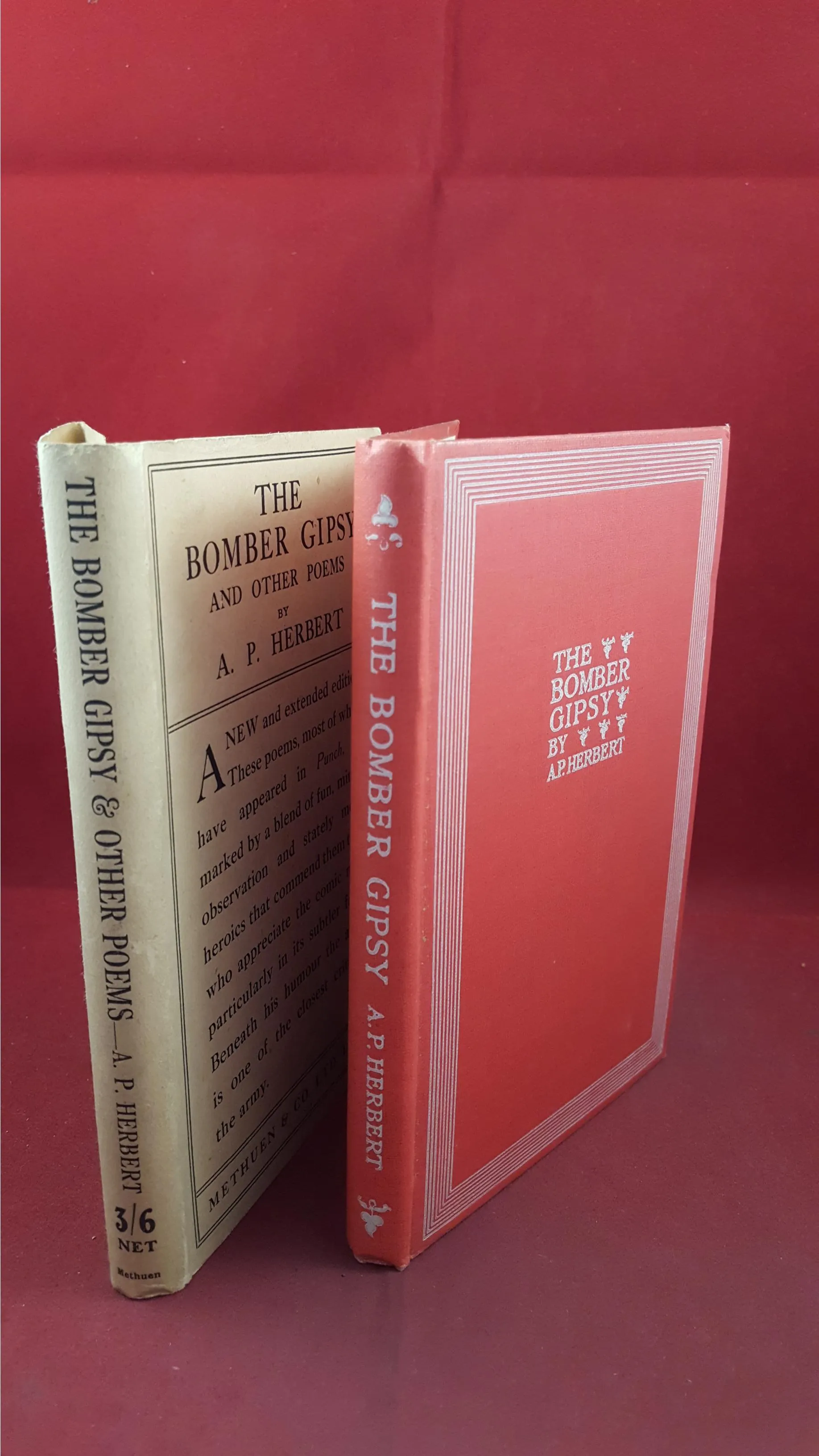 Lieut. A P Herbert - The Bomber Gipsy & other Poems, Methuen & Co, 1919