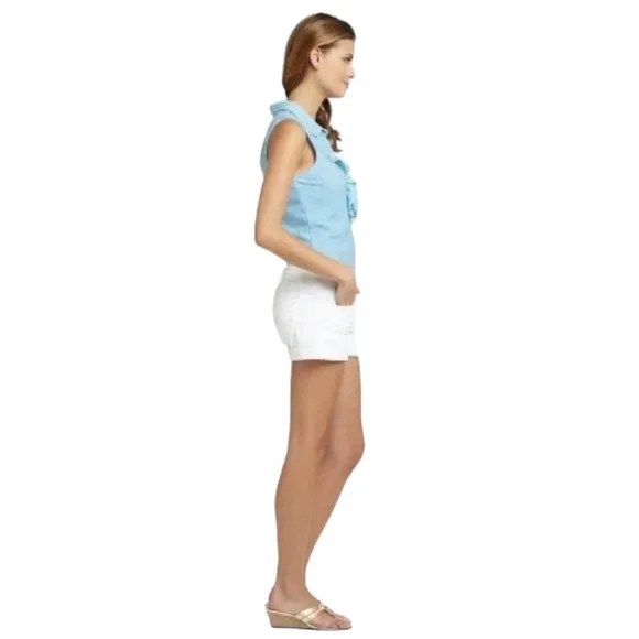 Lilly Pulitzer Clifton White Denim Shorts Sz 00