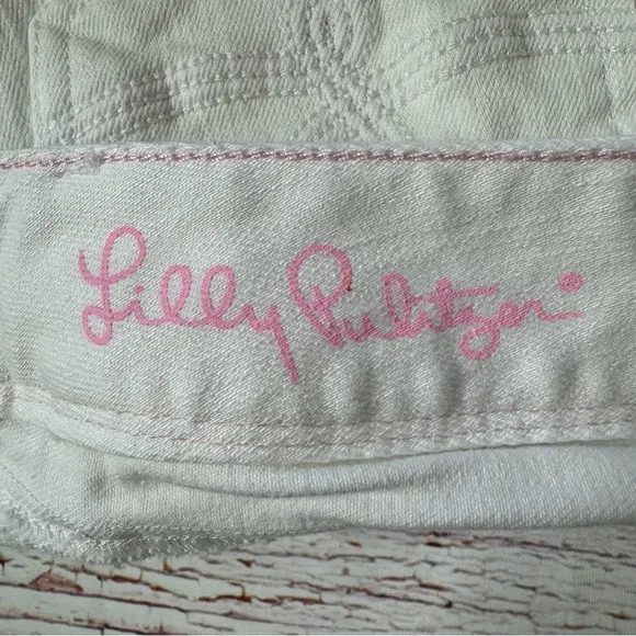 Lilly Pulitzer Clifton White Denim Shorts Sz 00