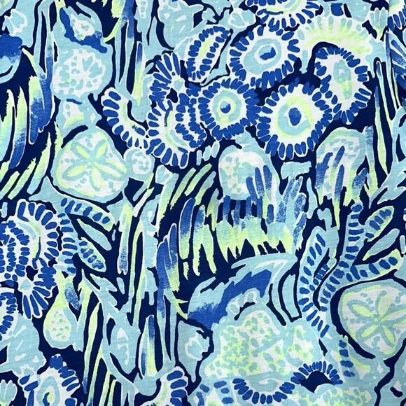 Lilly Pulitzer Marlowe Print Shift Dress Indigo Sunset Swim Sz Small