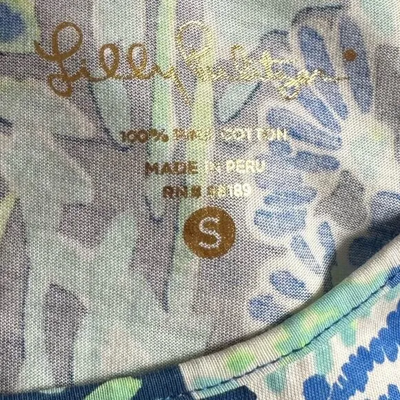 Lilly Pulitzer Marlowe Print Shift Dress Indigo Sunset Swim Sz Small