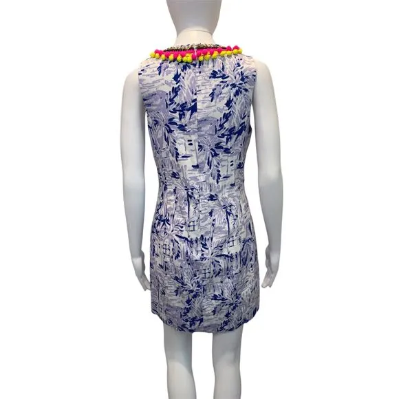 Lilly Pulitzer Mila Shift Dress‎ in Rock The Dock Purple White Print