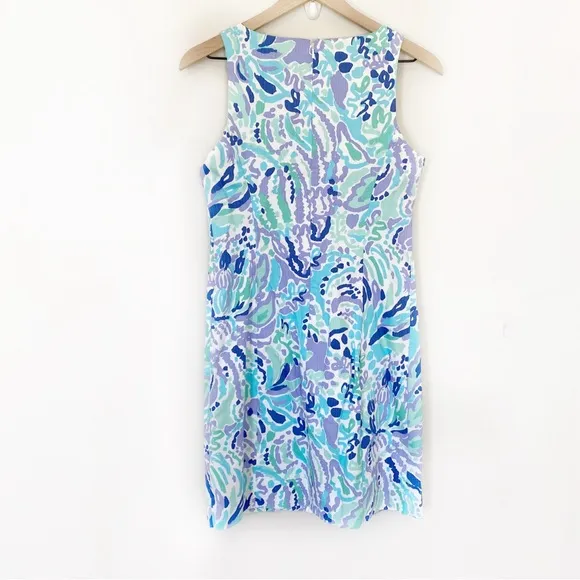 Lilly Pulitzer Ryder Shift Dress in Lilly's Lilac Nice Ink Lace Front size 2