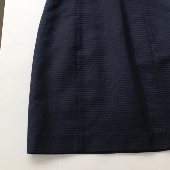 Lilly Pulitzer Shift Dress Solid Navy Gold Trim Sundress Graduation Party Garden