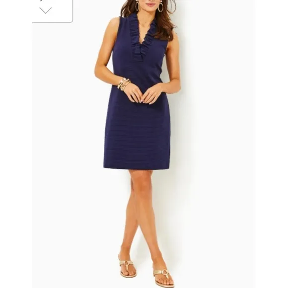 Lilly Pulitzer Tisbury navy shift dress S