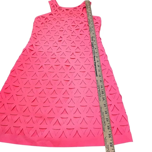 Lily Pulitzer Pink Sun Ray Daisy Laser Cut Mango Shift Dress Size XXS