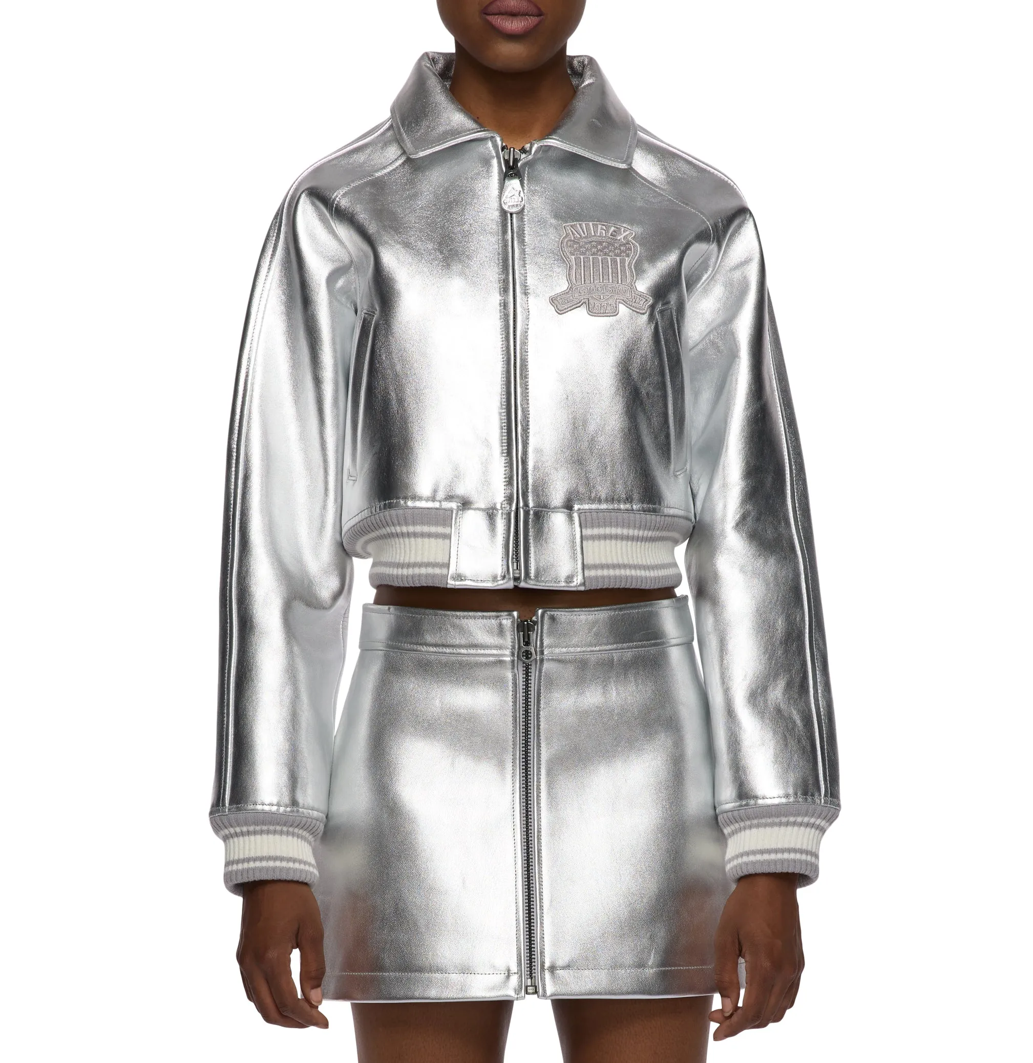 LIMITED EDITION CROPPED METALLIC ICON JACKET
