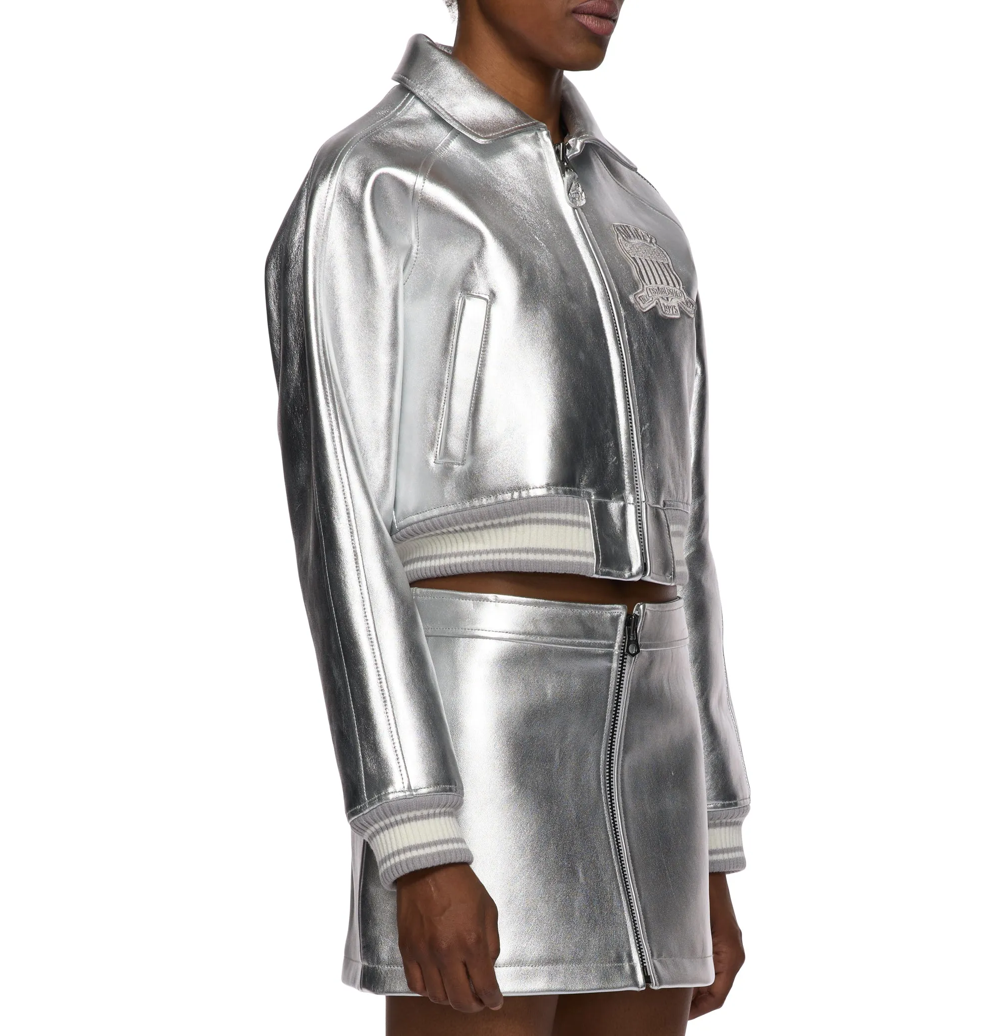 LIMITED EDITION CROPPED METALLIC ICON JACKET