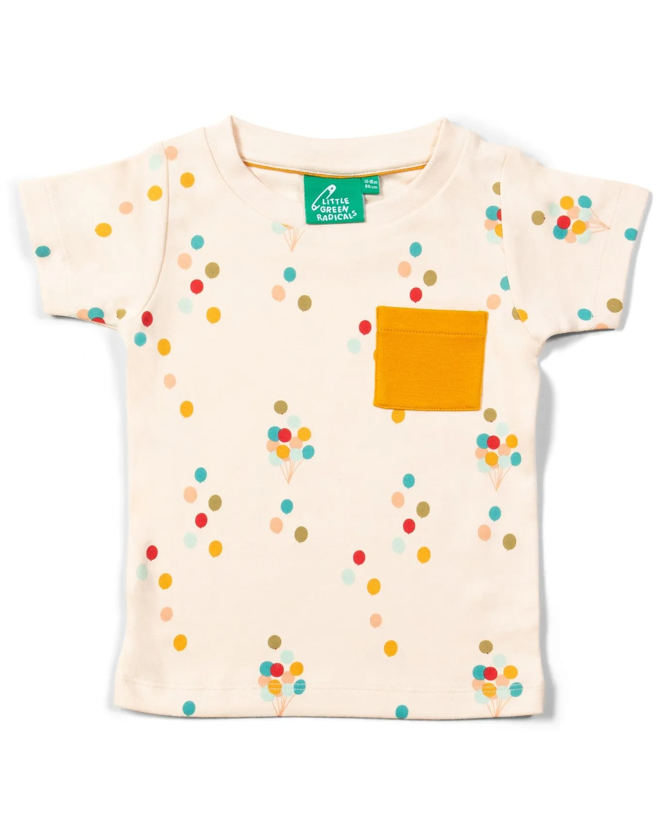 Little Green Radicals Rainbow Balloons Organic T-Shirt and Jogger Playset