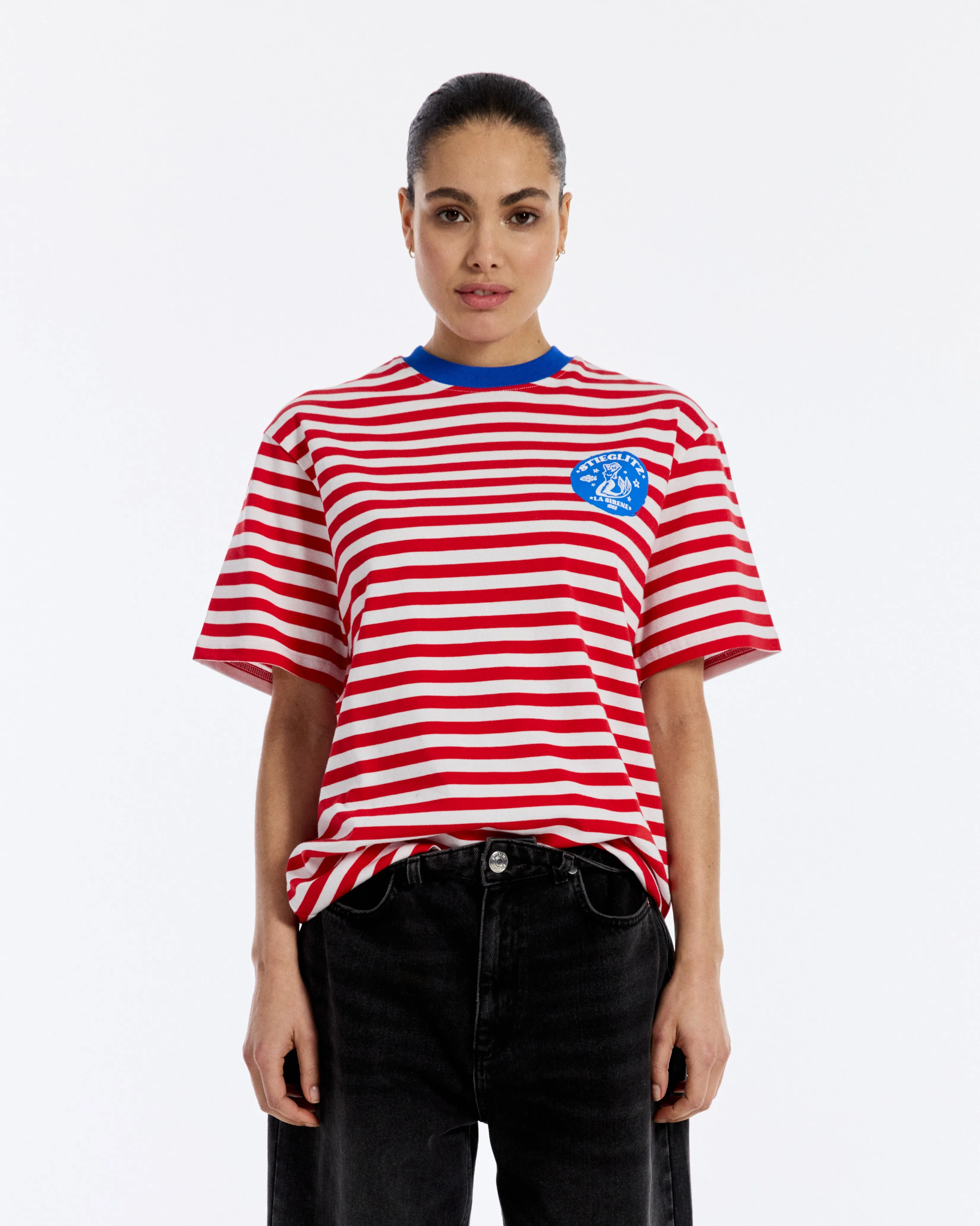 Louise Striped T-shirt | Red