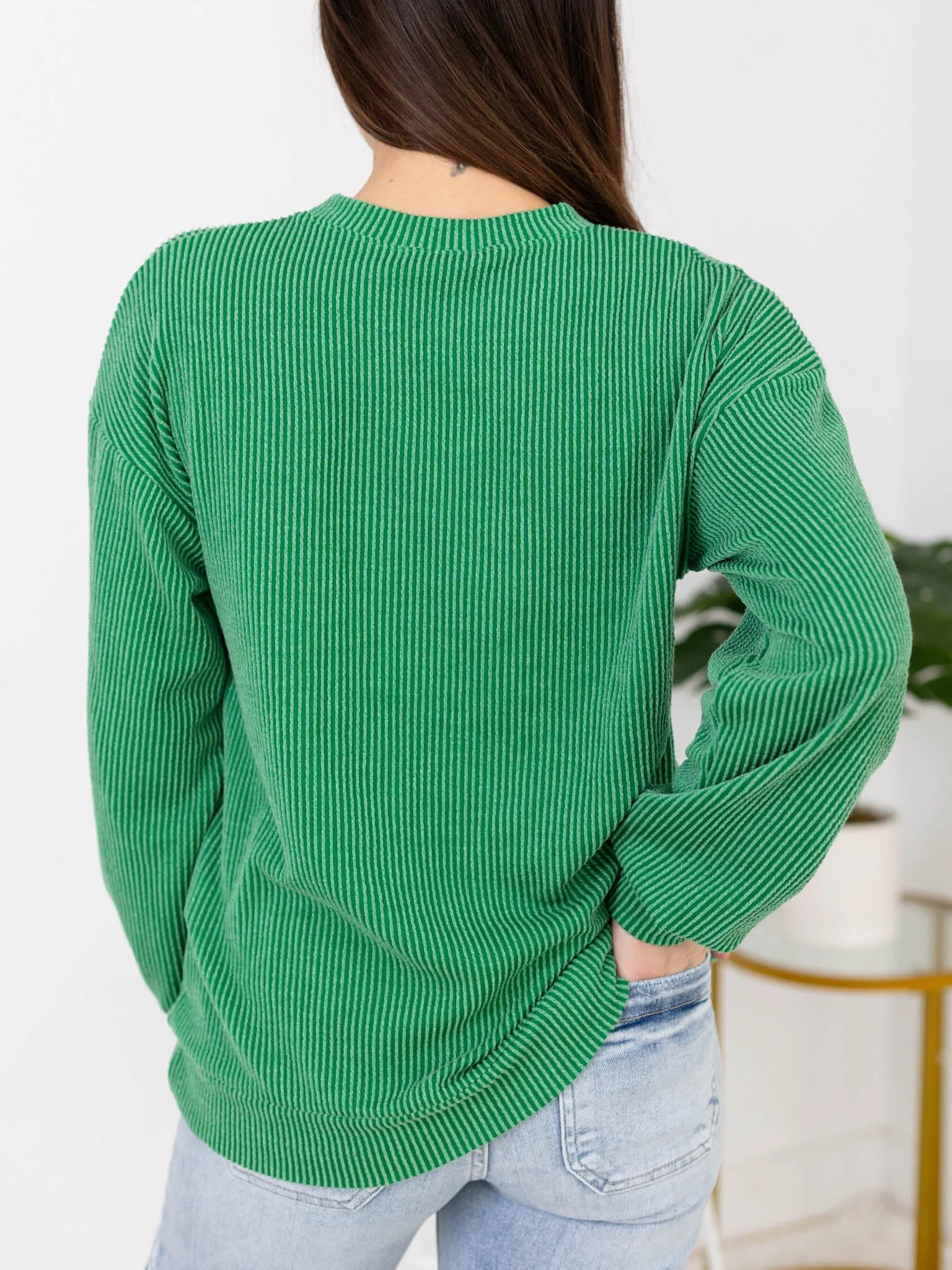Lucky Ribbed Long Sleeve Top