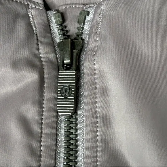 Lululemon Trace Back Bomber Jacket Dark Chrome Size 4