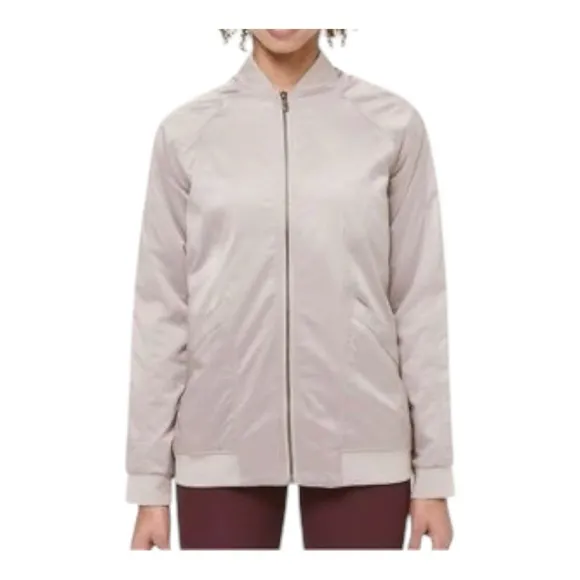 Lululemon Trace Back Bomber Jacket Dark Chrome Size 4