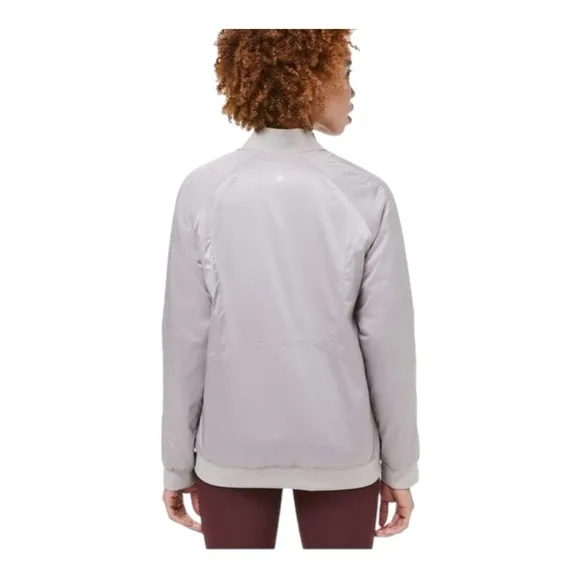 Lululemon Trace Back Bomber Jacket Dark Chrome Size 4