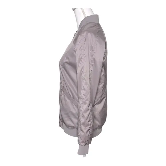 Lululemon Trace Back Bomber Jacket Dark Chrome Size 4