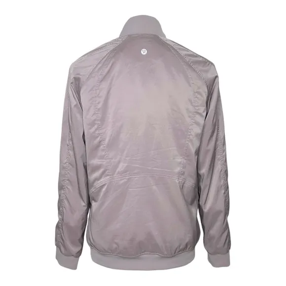 Lululemon Trace Back Bomber Jacket Dark Chrome Size 4