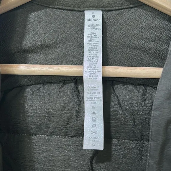 LULULEMON WOMEN ZIPPER HOODED JACKET OLIVE GREEN LIGHTWEIGHT SZ 2