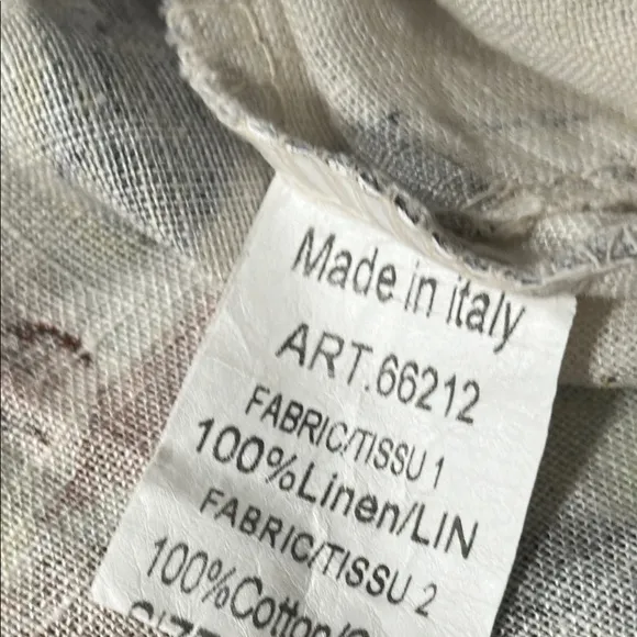 Lungo L'Arno Italy Linen Dress Women’s Size 1X Tropical Floral Shift Pockets