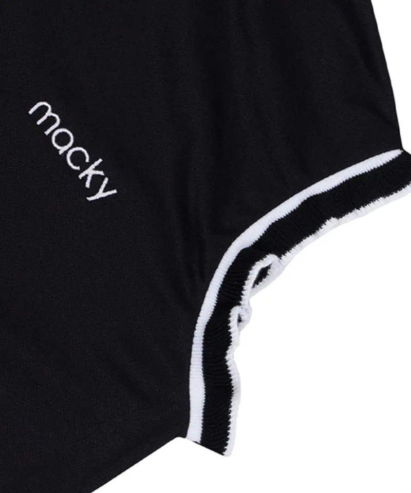 MACKY Golf: Frill Logo Sleeveless - Black