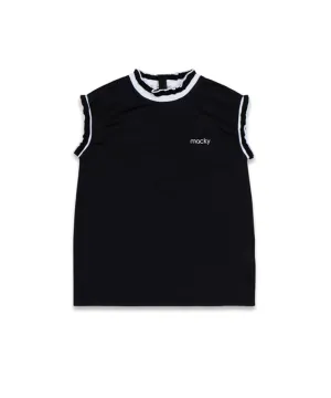 MACKY Golf: Frill Logo Sleeveless - Black
