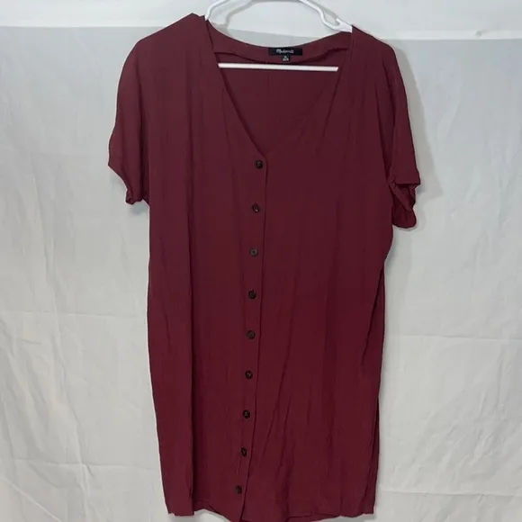 Madewell Button Front Easy Dress  Size XS