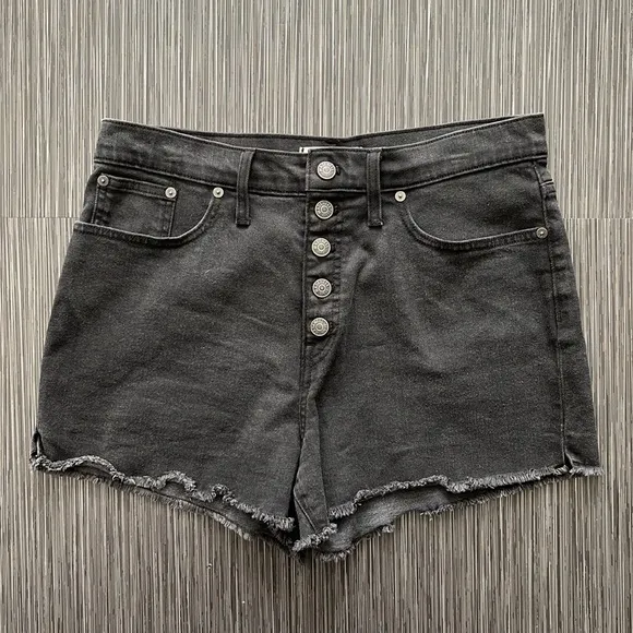 Madewell High-Rise Denim Boy-Shorts ✧ Lunar Black ✧ Size 29
