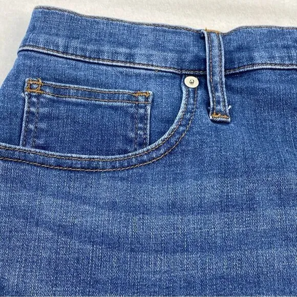 MADEWELL HIGH RISE BUTTON FRONT DENIM SHORTS