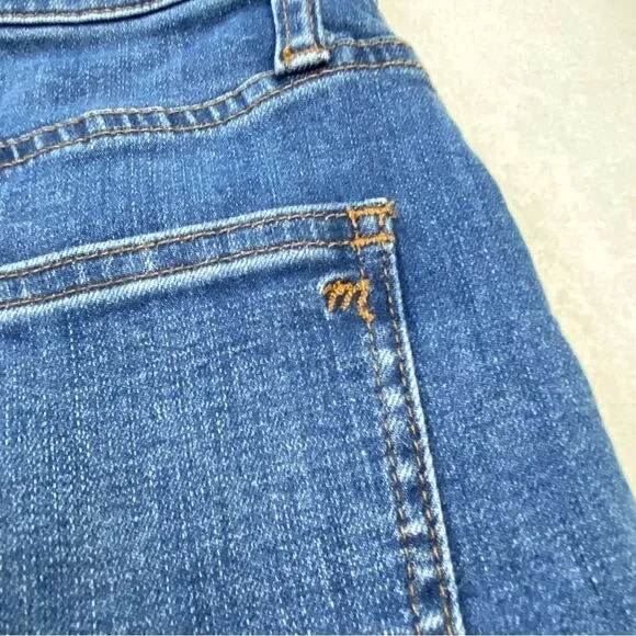 MADEWELL HIGH RISE BUTTON FRONT DENIM SHORTS