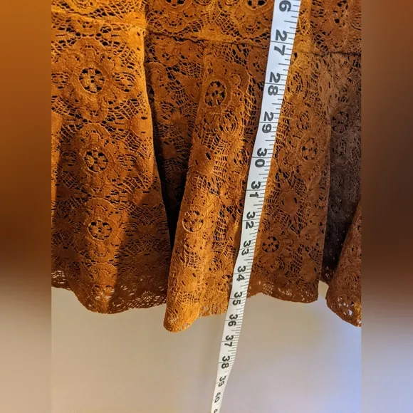 Maeve Anthropologie Burnt Gold/Yellow Amis Velvet Ruffle Shift Dress NWT…